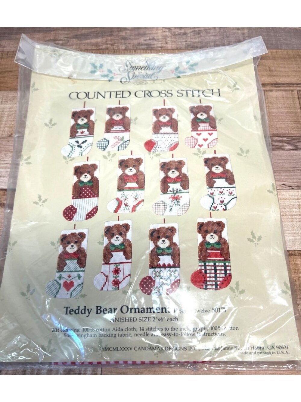 Something Special Counted Cross Stitch Kit Teddy Bear Ornaments Christmas 12
